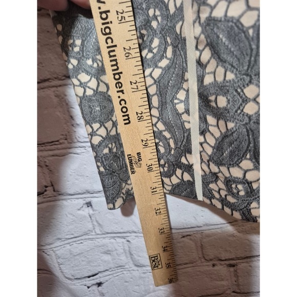 Ann Taylor Gray Floral Lace Grey Sleeveless Dress - Women's Size 12. 263‎ - Picture 4 of 7